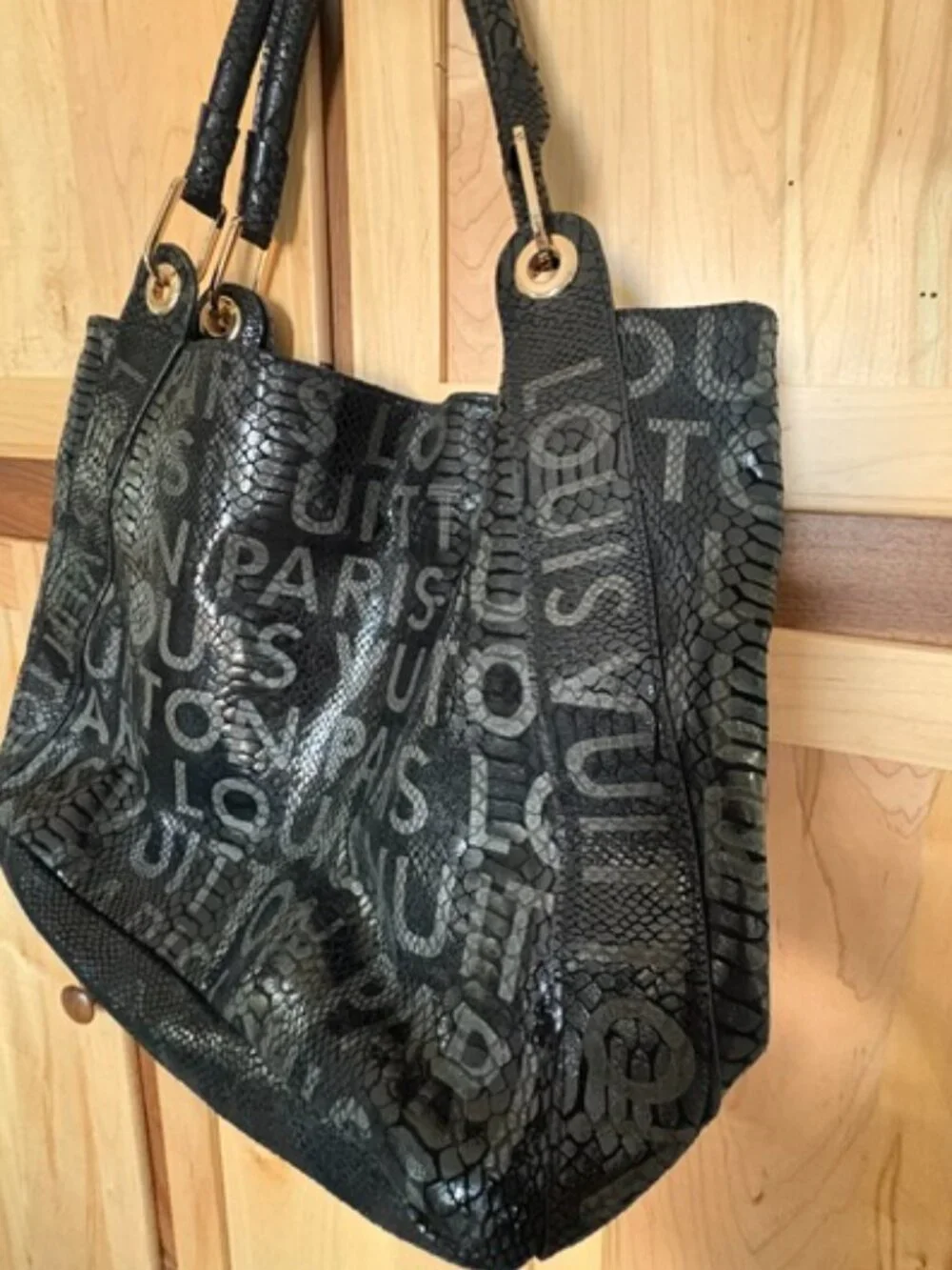 Curated Luxury Large Black Shoulder Bag